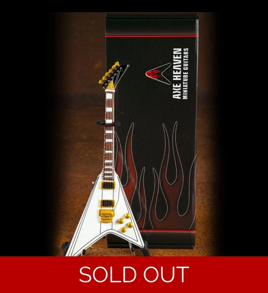 Axe Heaven Randy Rhodes White "V" Guitar